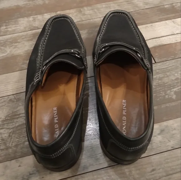 Donald Pliner Donnien Black Leather Loafer Dress Shoes Size 11M - Picture 6 of 9